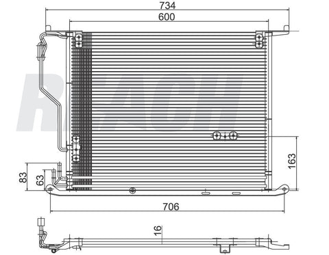 2008 MERCEDES-BENZ ML550 5.5 L CONDENSER REA31-3478P