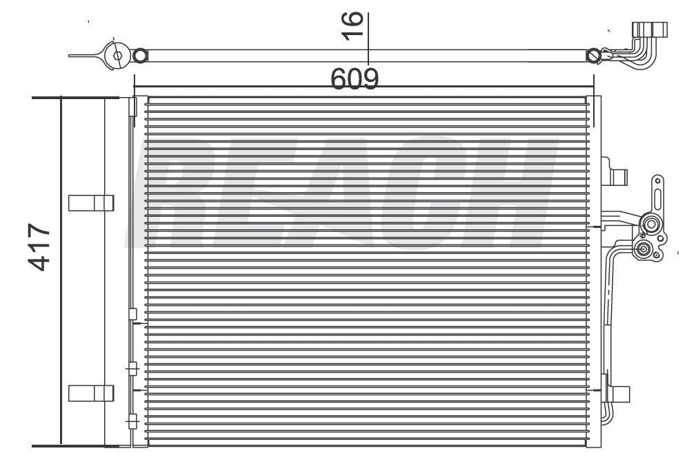 2012 VOLVO S80 2.0 L CONDENSER REA31-3733P