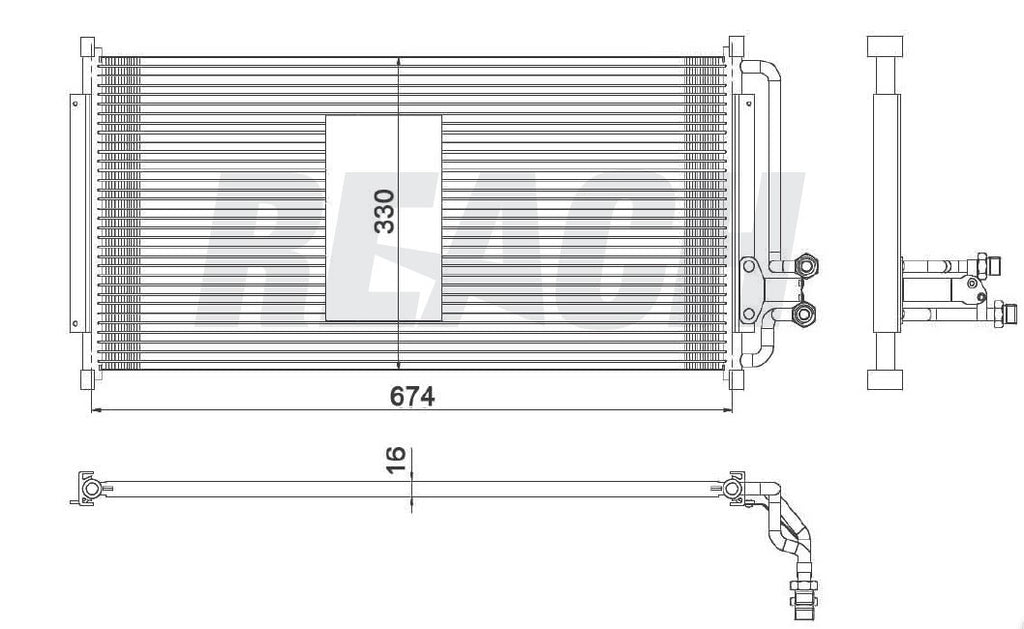 1994 CHEVROLET S10 4.3 L CONDENSER REA31-4560P