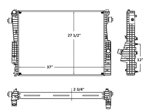 2009 FORD F-550 SUPER DUTY 6.4 L HD RADIATOR REA41-13022A