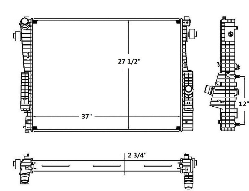 2008 FORD F-350 SUPER DUTY 6.4 L HD RADIATOR REA41-13022A