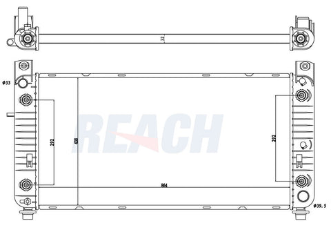 2001 CHEVROLET TAHOE 5.3 L RADIATOR REA41-13029A