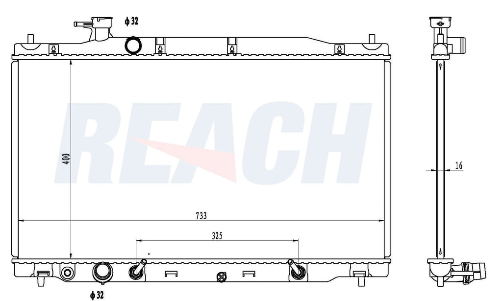 2008 HONDA CR-V 2.4 L RADIATOR REA41-13031A