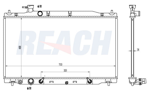 2008 HONDA CR-V 2.4 L RADIATOR REA41-13031A