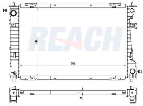 2010 MERCURY MARINER 3.0 L RADIATOR REA41-13040A