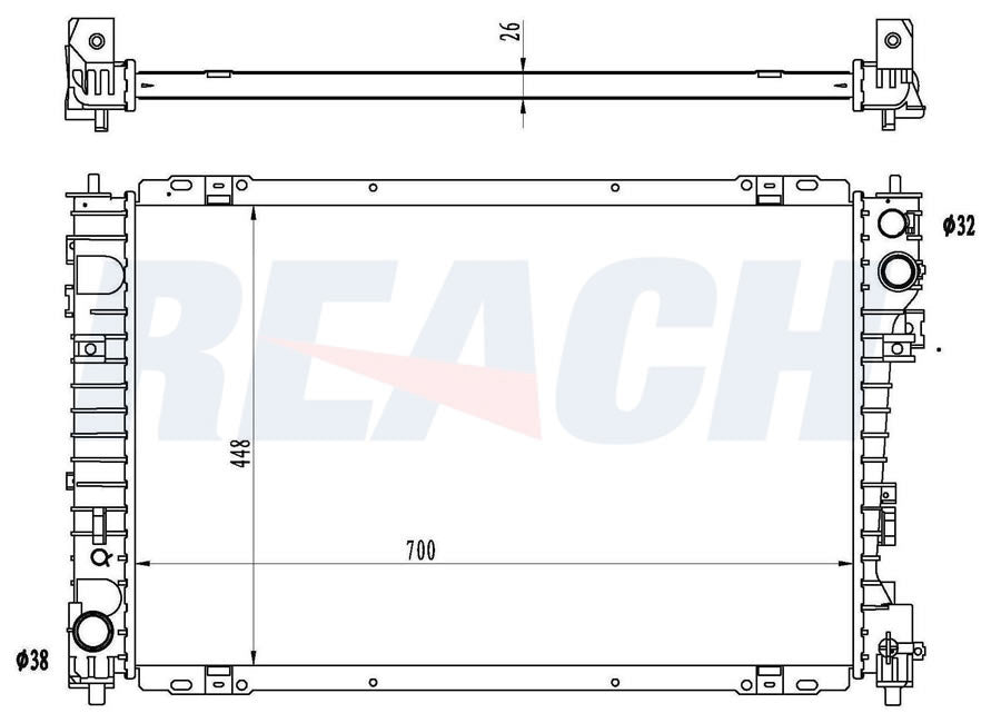 2008 FORD ESCAPE 3.0 L RADIATOR REA41-13041A