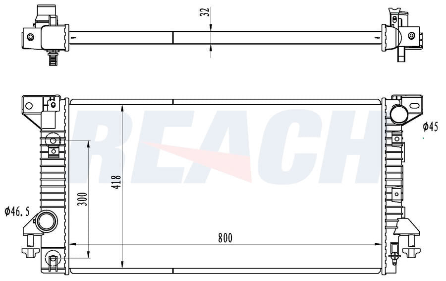 2007 FORD EXPEDITION 5.4 L RADIATOR REA41-13045A