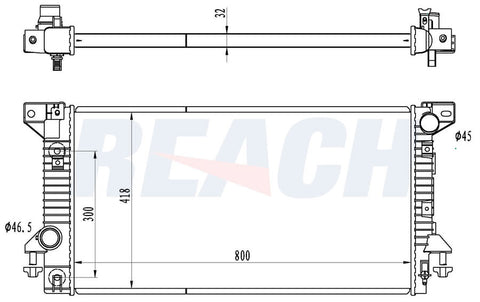 2007 LINCOLN NAVIGATOR 5.4 L RADIATOR REA41-13045A