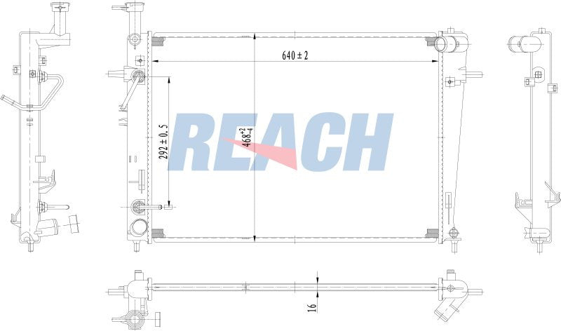 2005 HYUNDAI TUCSON 2.0 L RADIATOR REA41-13070A