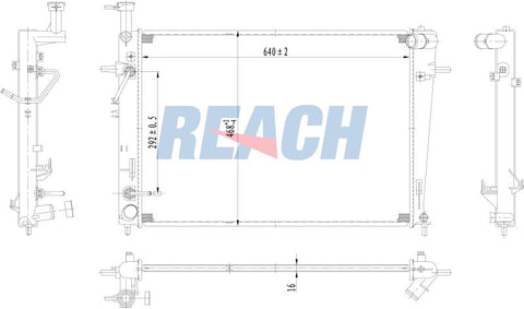 2006 HYUNDAI TUCSON 2.0 L RADIATOR REA41-13070A