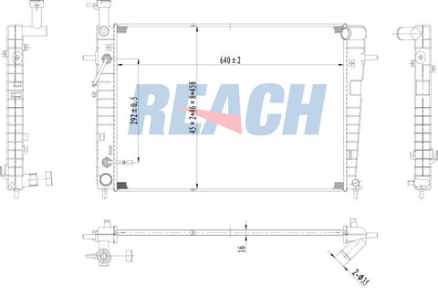 2009 HYUNDAI TUCSON 2.7 L RADIATOR REA41-13074A