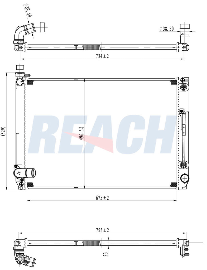 2010 TOYOTA SIENNA 3.5 L RADIATOR REA41-13076A