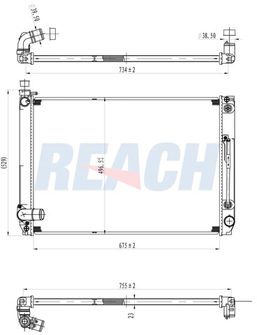 2007 TOYOTA SIENNA 3.5 L RADIATOR REA41-13076A