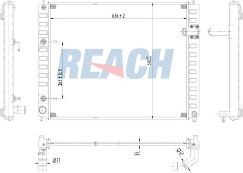 2009 INFINITI EX35 3.5 L RADIATOR REA41-13078A