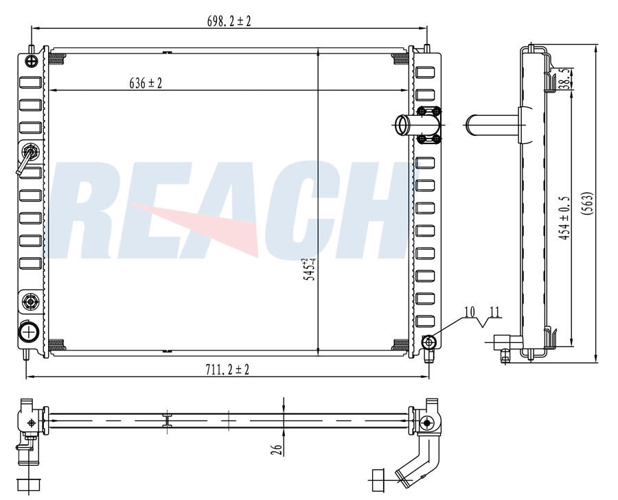 2009 INFINITI FX50 5.0 L RADIATOR REA41-13079A