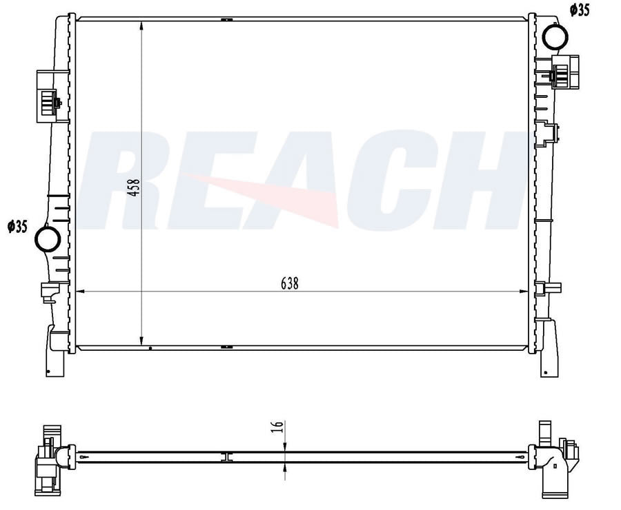 2013 DODGE JOURNEY 2.4 L RADIATOR REA41-13084A