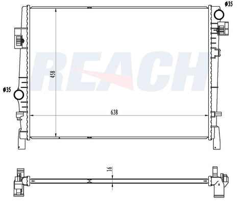 2012 DODGE JOURNEY 3.6 L RADIATOR REA41-13084A