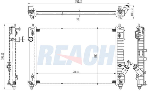 2010 CHEVROLET AVEO5 1.6 L RADIATOR REA41-13097A