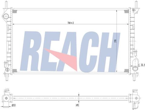 2010 FORD TRANSIT CONNECT 2.0 L RADIATOR REA41-13184A