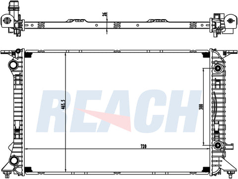 2012 AUDI A5 QUATTRO 2.0 L RADIATOR REA41-13188A