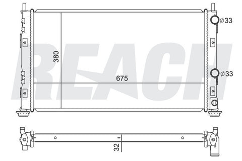 2006 DODGE STRATUS 2.7 L RADIATOR REA41-2323A