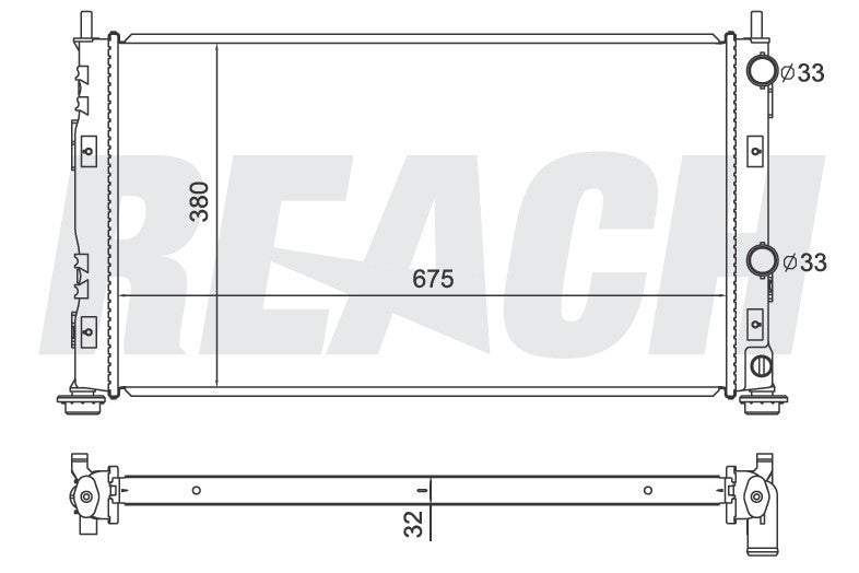 2002 CHRYSLER SEBRING 2.7 L RADIATOR REA41-2323A