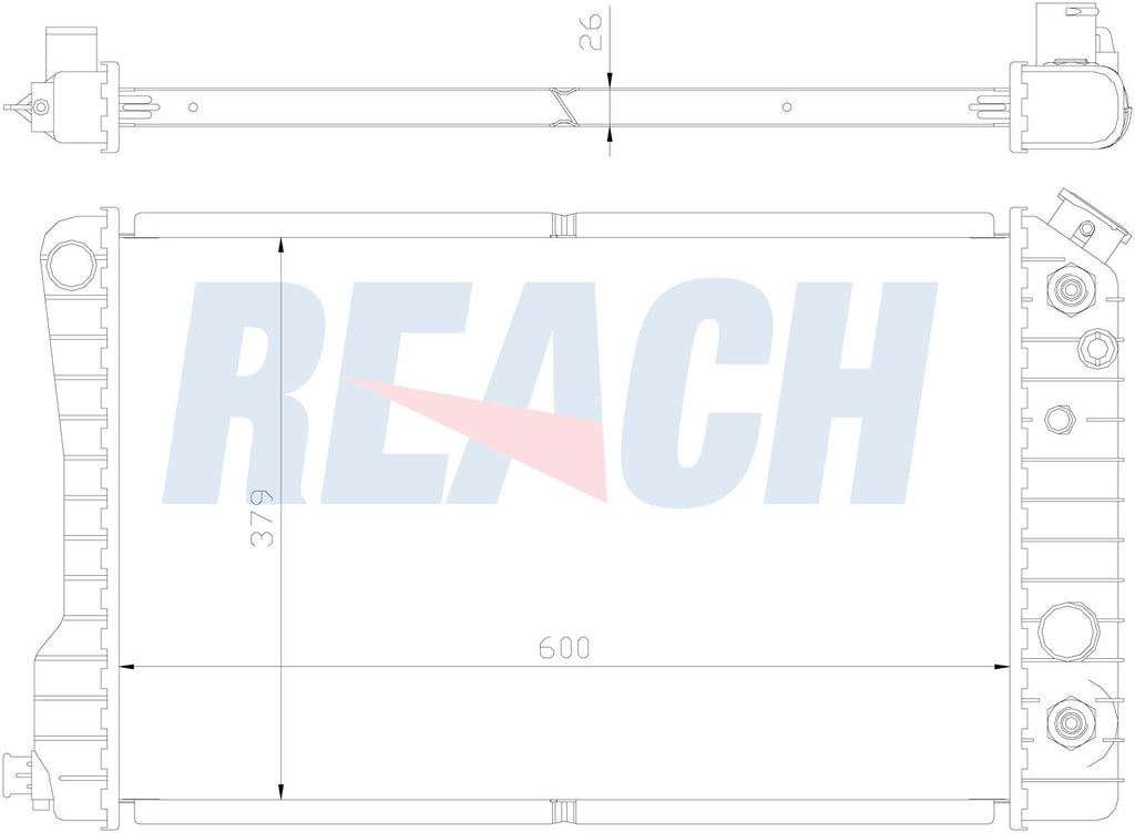 1993 CHEVROLET LLV 2.5 L RADIATOR REA41-679A
