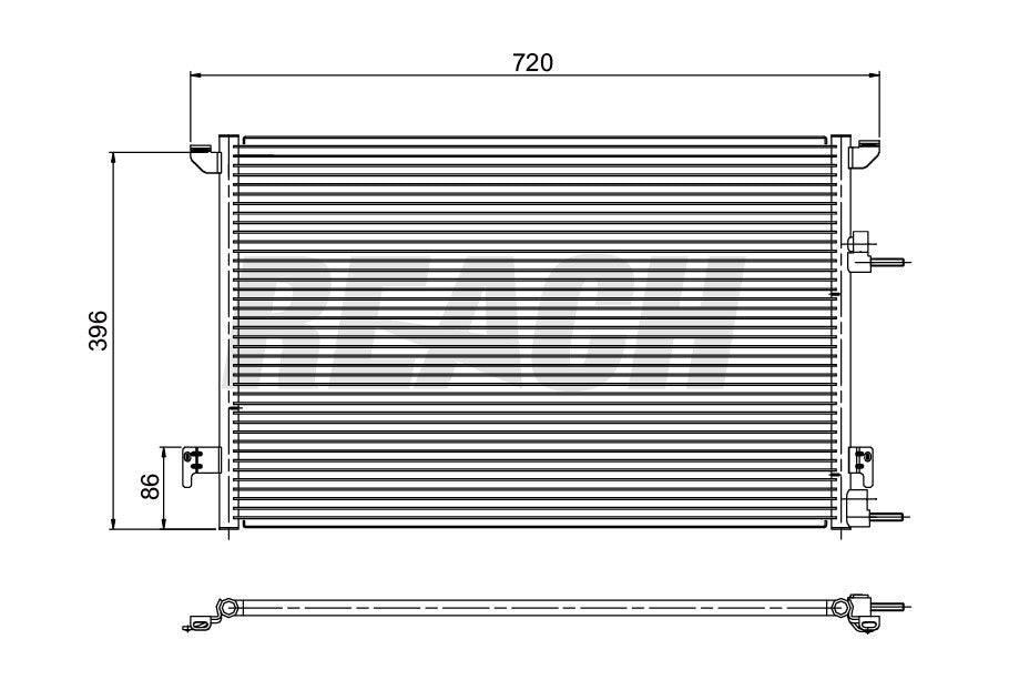 2010 SAAB 9-3 2.0 L CONDENSER REA31-3388P