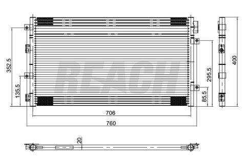 2005 DODGE STRATUS 2.4 L CONDENSER REA31-3570P