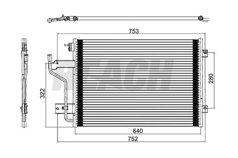 2000 DODGE RAM 3500 5.9 L CONDENSER REA31-4983P