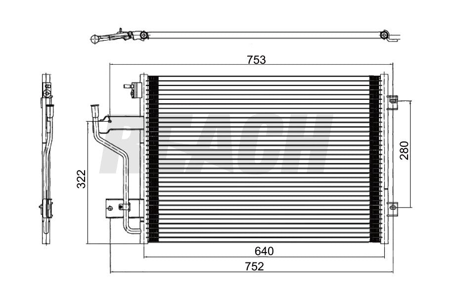 1999 DODGE RAM 3500 5.9 L CONDENSER REA31-4983P