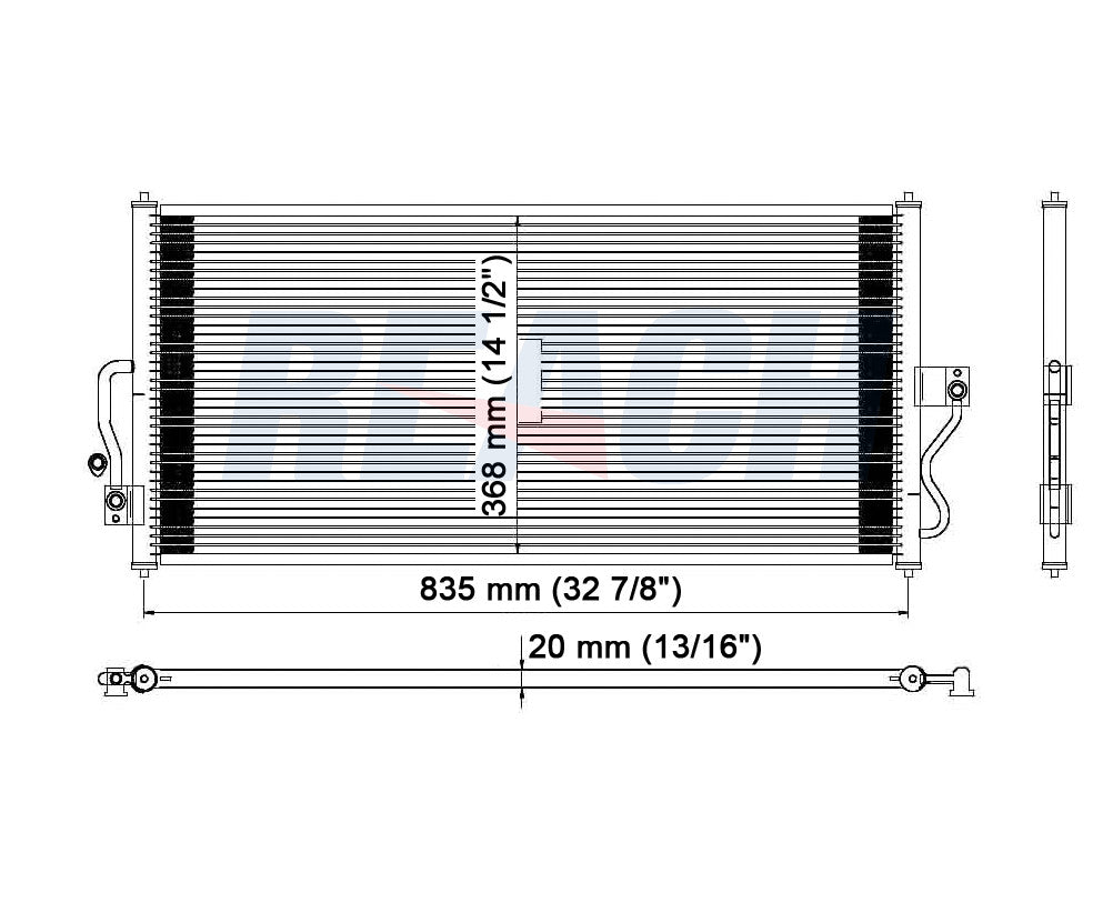 2001 FORD WINDSTAR 3.8 L CONDENSER REA31-3023P
