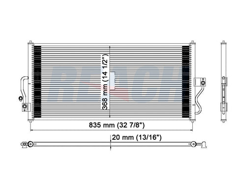 2001 FORD WINDSTAR 3.8 L CONDENSER REA31-3023P