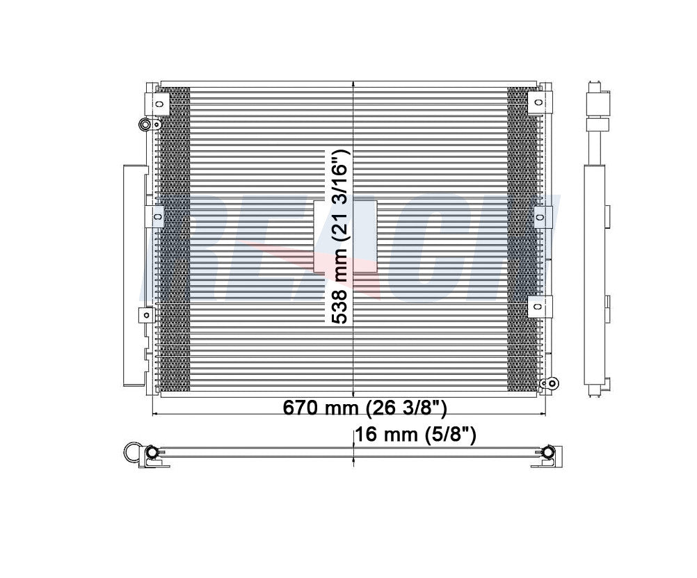 2003 TOYOTA LAND CRUISER 4.7 L CONDENSER REA31-3024P