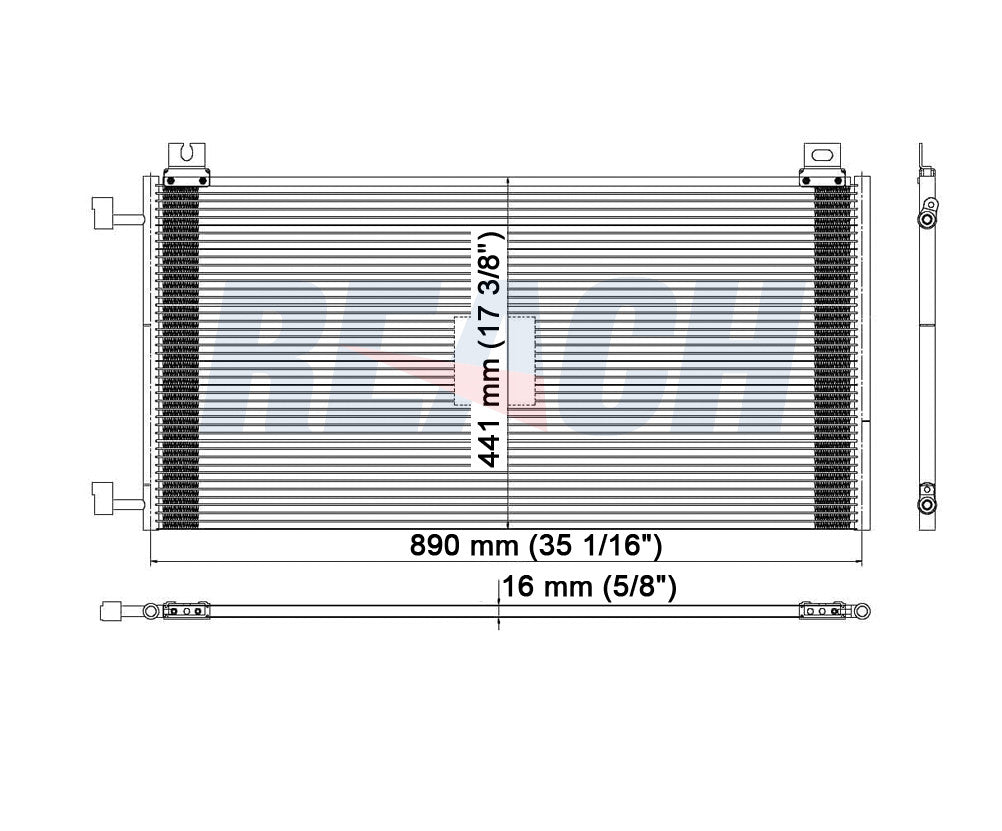 1997 CHEVROLET K1500 5.0 L CONDENSER REA31-3026P