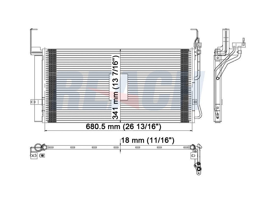 2003 HYUNDAI SANTA FE 2.4 L CONDENSER REA31-3030P