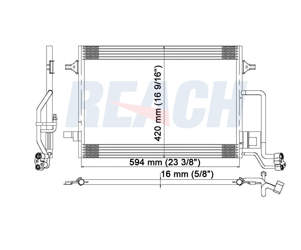 2002 VOLKSWAGEN PASSAT 2.8 L CONDENSER REA31-3039P