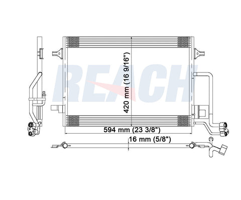 2005 VOLKSWAGEN PASSAT 2.0 L CONDENSER REA31-3039P