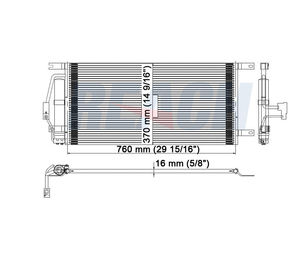 2001 PONTIAC MONTANA 3.4 L CONDENSER REA31-3050P
