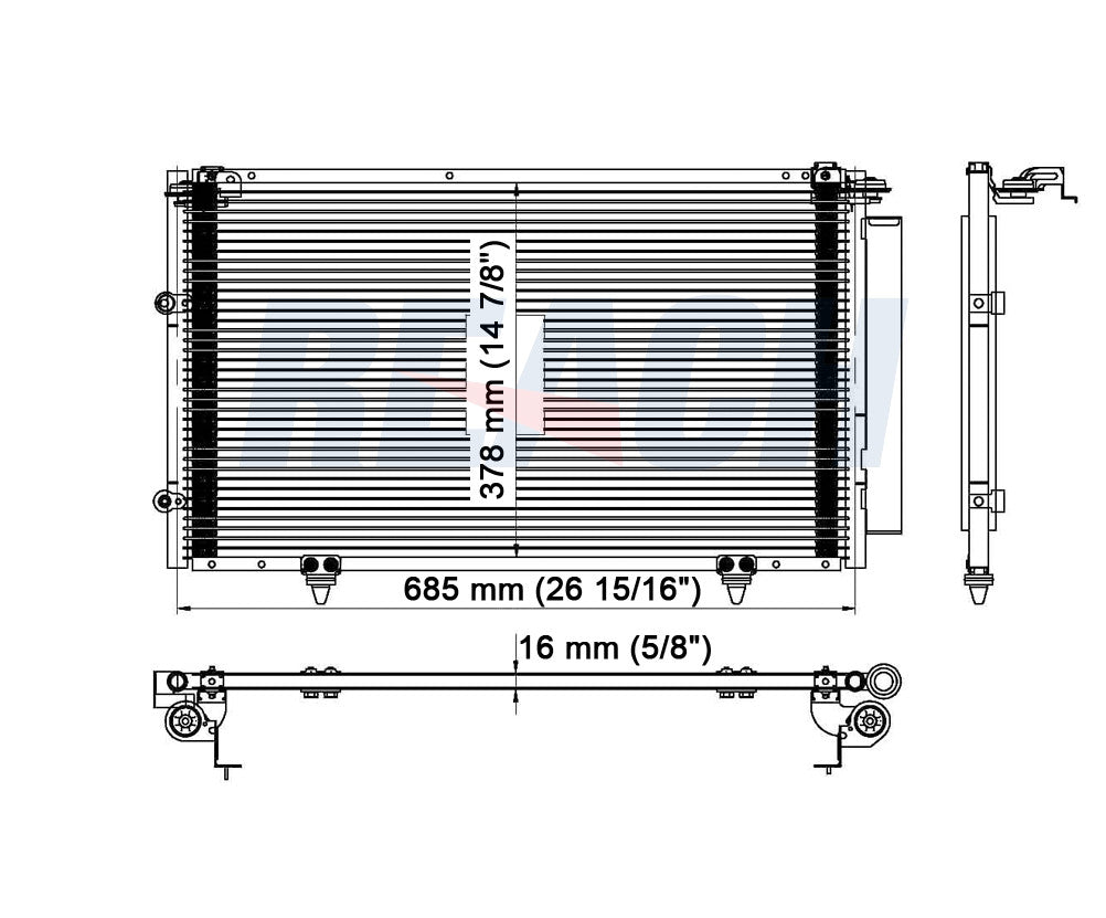1999 JAGUAR XK8 4.0 L CONDENSER REA31-3052P