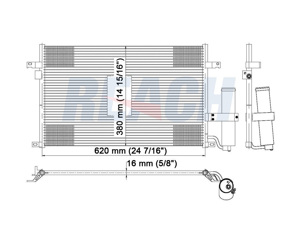 2004 CHEVROLET OPTRA 2.0 L CONDENSER REA31-3055P