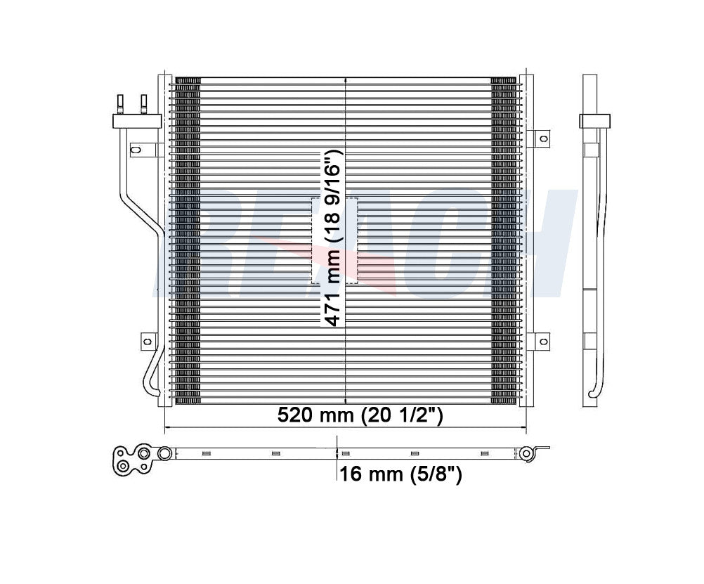 2002 JEEP LIBERTY 3.7 L CONDENSER REA31-3058P