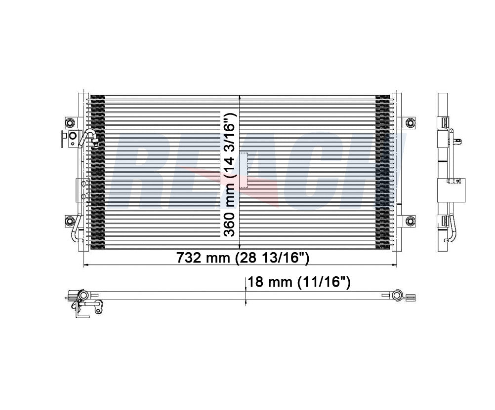 2005 KIA SEDONA 3.5 L CONDENSER REA31-3063P