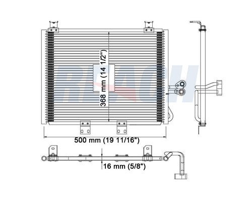 2000 JEEP WRANGLER 2.5 L CONDENSER REA31-3082P