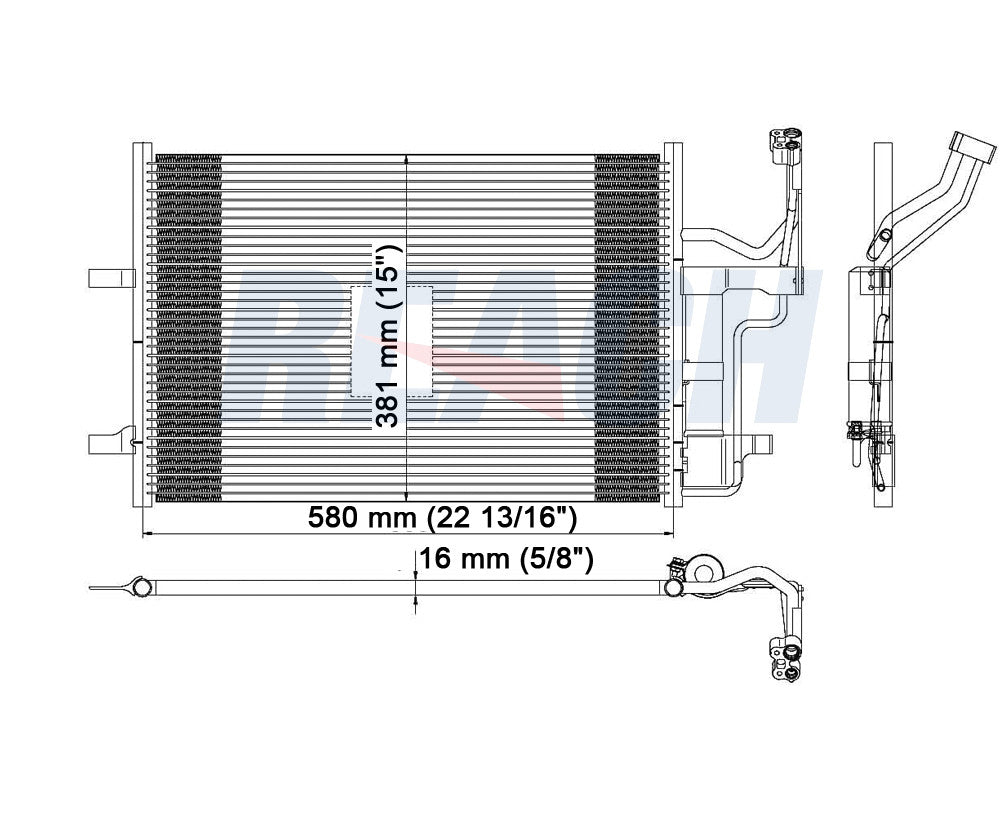 2004 MAZDA 3 2.0 L CONDENSER REA31-3094P