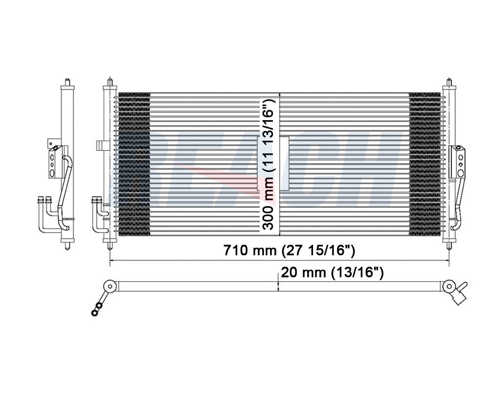 2002 NISSAN SENTRA 2.5 L CONDENSER REA31-3099P