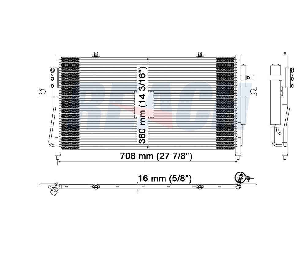 2003 NISSAN FRONTIER 2.4 L CONDENSER REA31-3100P