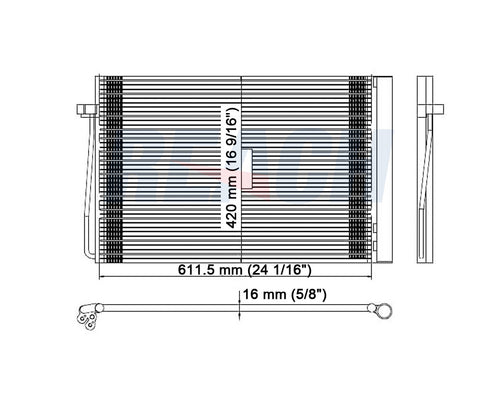 2009 BMW 528I XDRIVE 3.0 L CONDENSER REA31-3105P