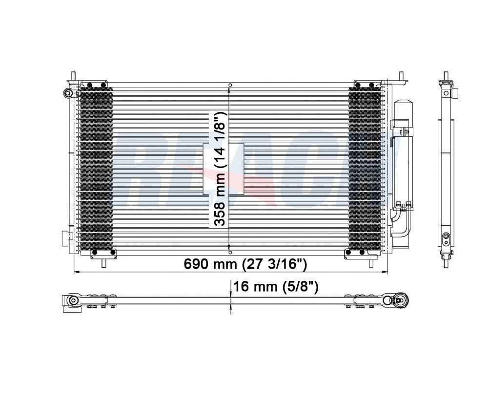 2011 HONDA ELEMENT 2.4 L CONDENSER REA31-3112P