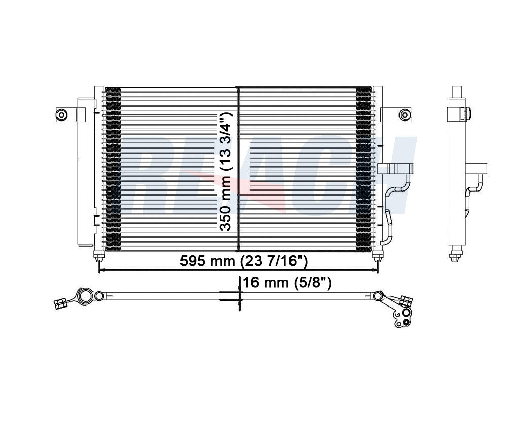 2001 HYUNDAI ACCENT 1.6 L CONDENSER REA31-3116P